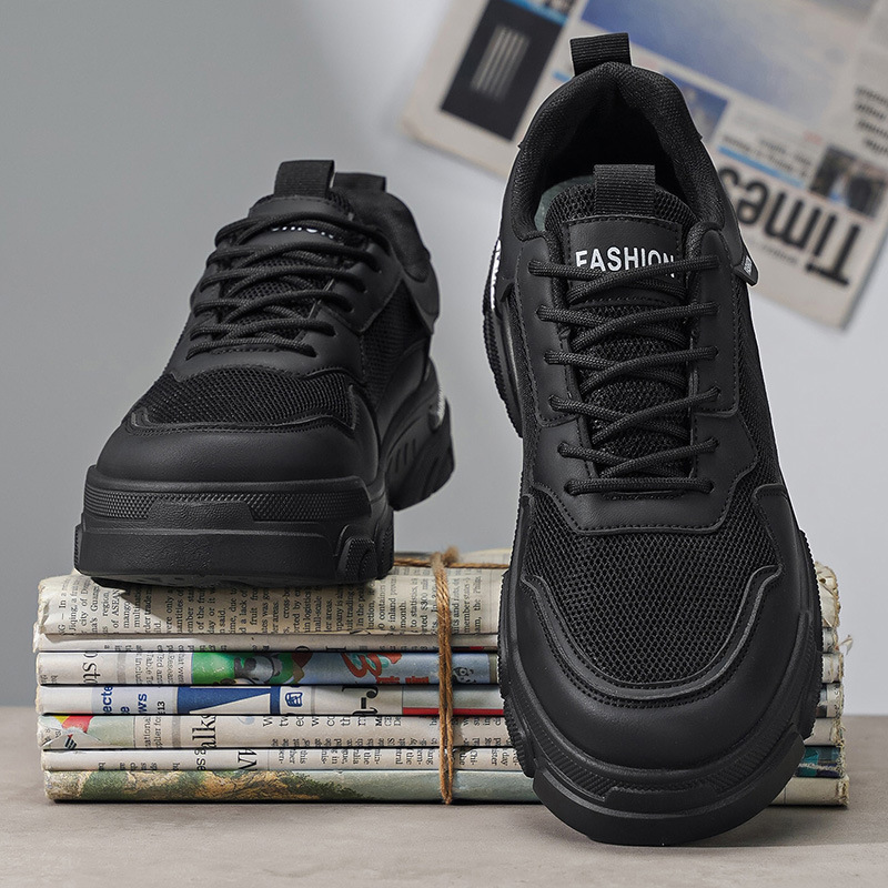 Zapatos de skate para hombres 2026 nueva primavera mallas transpirables zapatos casuales para hombres botas de suela gruesa para hombres zapatos para hombres