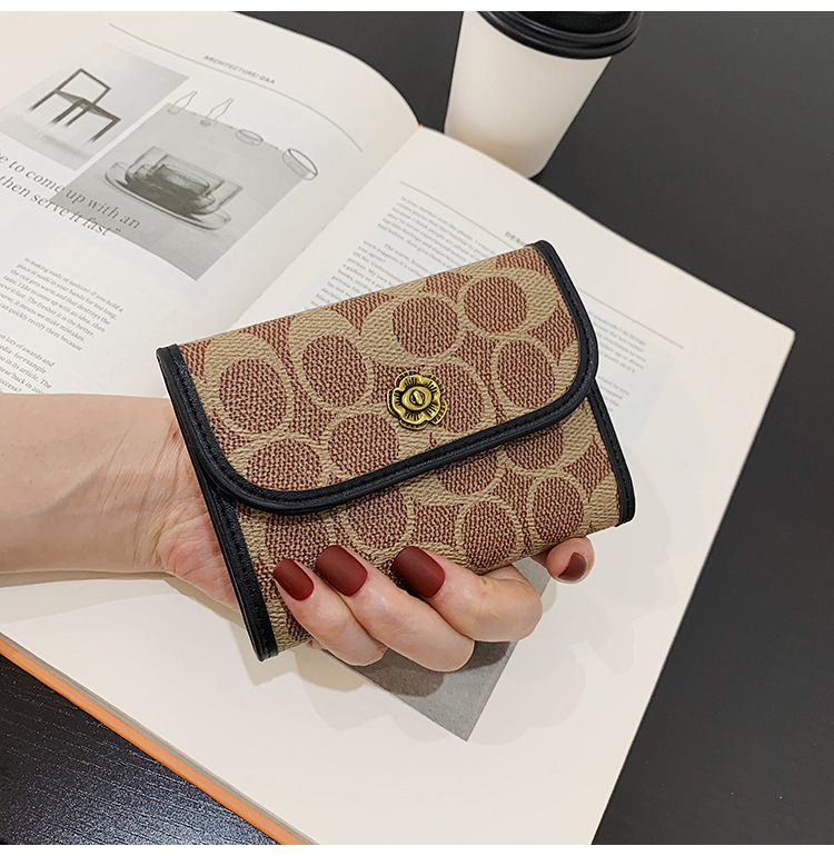 Card bag small wallet female 2021 new mini simple large capacity short card bag wholesalepicture16