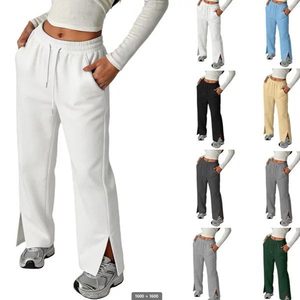 2026 Spring and Autumn New Style Loose Fit Unisex Sports Pants Sweatpants with Split Hem Wide Leg Sweatpants
