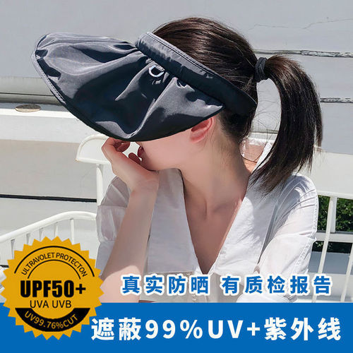 2024 Hairband Hat Women's Versatile Sunscreen Hollow Hat Korean Style Cycling Sunscreen Hat Sports Sunshade Fisherman Hat Wholesale