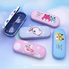 厂家批发ins风卡通系列眼镜盒儿童近视光学框架印花镜盒可印LOGO