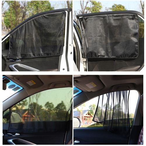 Car sunshade, window side curtain, blackout curtain mesh, sun protection, heat insulation, sunshade, retractable magnet, interior use in car