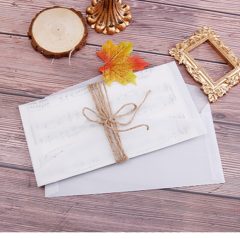 Cute Solid Color Parchment Paper Casual Daily Envelope display picture 2