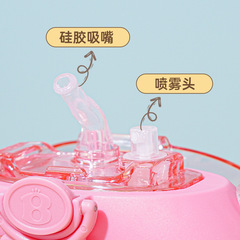 Donut Spray Water Cup for Kids Cartoon Straw Cup Cute Creative Student Gift Plastic Water Cup Dropshipping One Piece