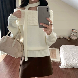 女式针织衫;毛衣;时尚休闲套装