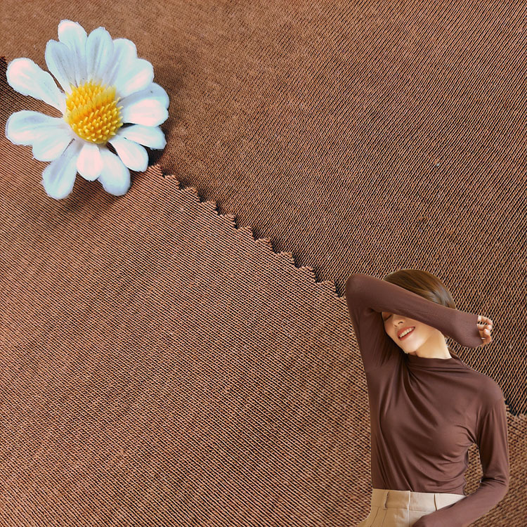 40s1*1精棉罗纹蚀毛210克 氨纶弹力双面针织布 服装领口袖口面料