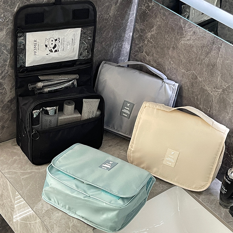 2024 nueva bolsa de maquillaje portátil de gran capacidad para mujeres bolsas de almacenamiento plegables para productos de cuidado de la piel de viaje bolsas de lavado bolsas de almacenamiento