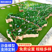 地势地貌沙盘模型建筑景观模型室中国地图沙盘制作军事场地沙盘