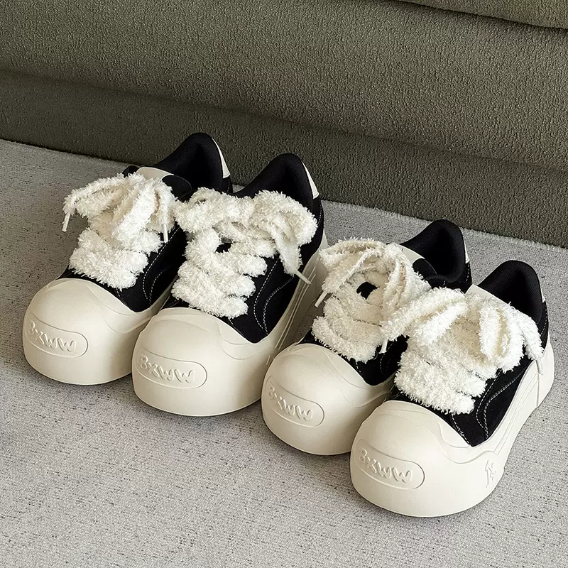 莆田来了实体店专卖店品质小泡芙开口笑休闲板鞋男大头低帮面包鞋