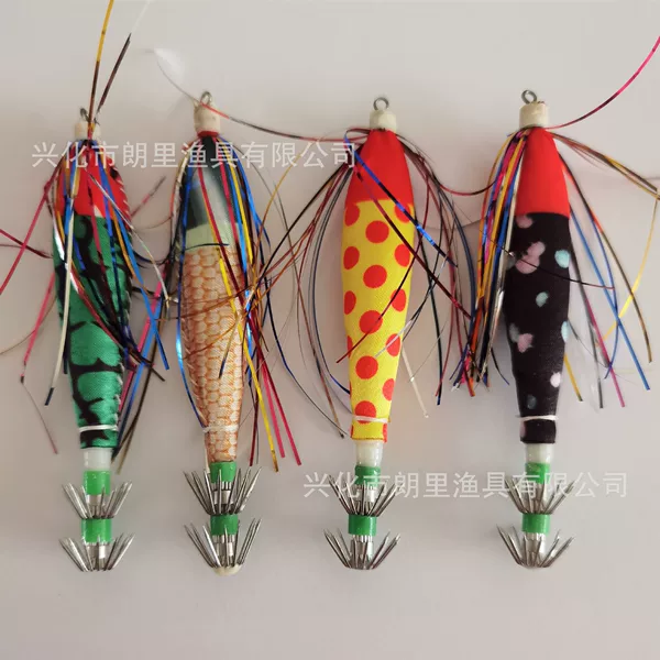 Factory supply luminous computer printed cloth squid needle ribbon whisker squid cloth pipe hook tip does not leak