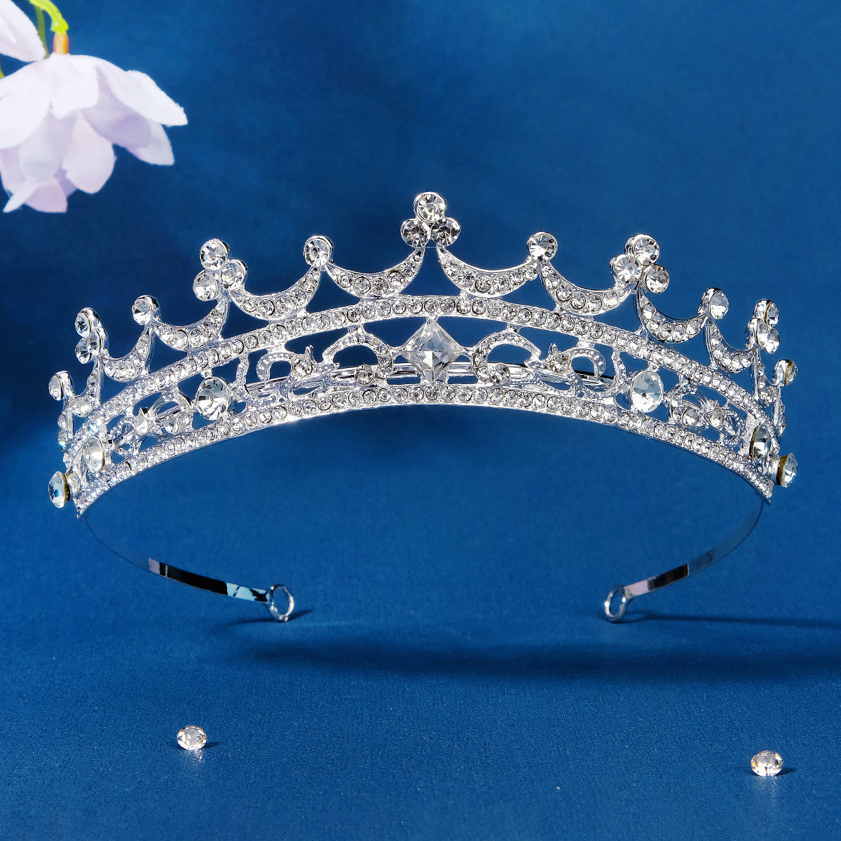 European And American Bridal Crown Princess Birthday Wedding Jewelry Headband Simple Hair Accessories Semicircular Small Crown