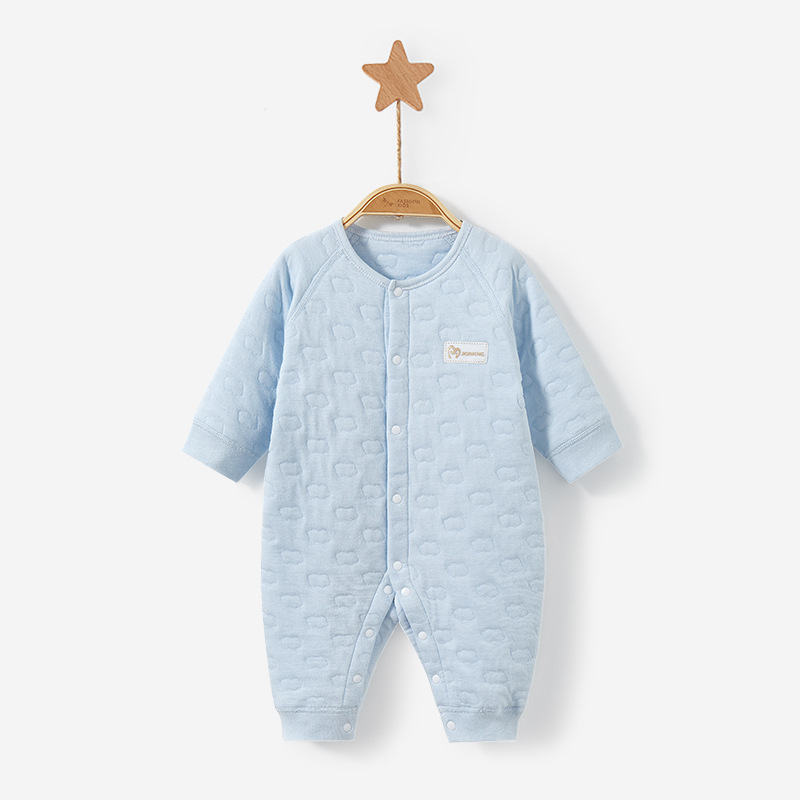 Bebé mono Primavera, Otoño e Invierno desgaste de los hombres y las mujeres algodón cálido traje acolchado otoño mameluco recién nacido Ropa bebé
