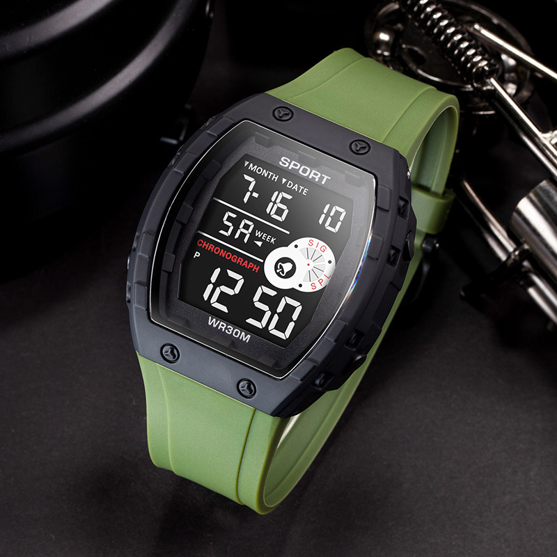 Moda esfera grande hombre al aire libre cronógrafo electrónico reloj multifuncional alarma de luz nocturna relojes electrónicos fabricantes lotes