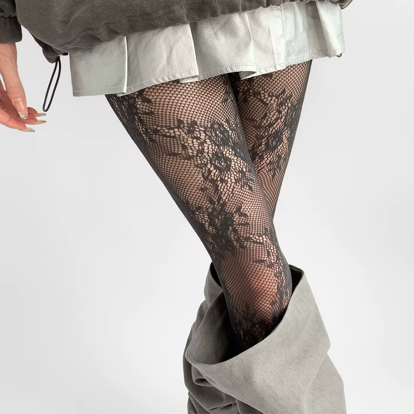 Autumn Retro Thin Tights, Women's Fitted Patterned Pantyhose, Multiple Colors