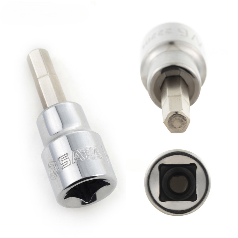 SDA medio de vuelo giratorio manga 10mm hexagonal hembra cabeza de lote S2 prensa giratorio spline cabeza de trinquete herramienta de llave