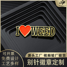 字母金属烤漆胸章定制创意英文句子窒息胸针背包笔袋配饰徽章定做