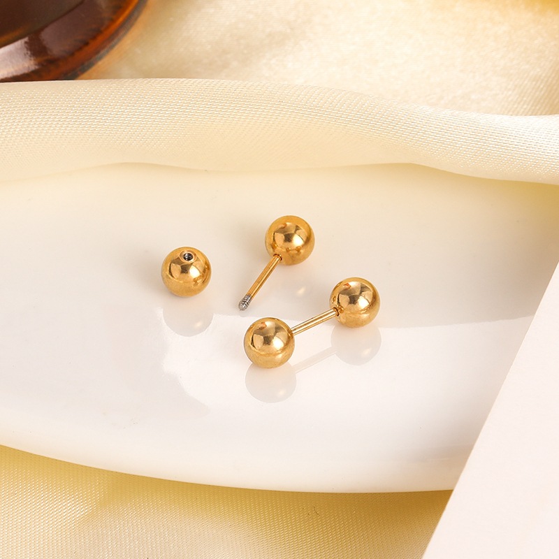 Hypoallergenic Titanium Sleep Stud Earrings For Comfortable Healing_voghion.com