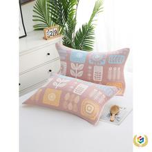 ✅纯棉枕巾加厚纱布情侣枕头巾一对装成人加大四季单人枕芯盖