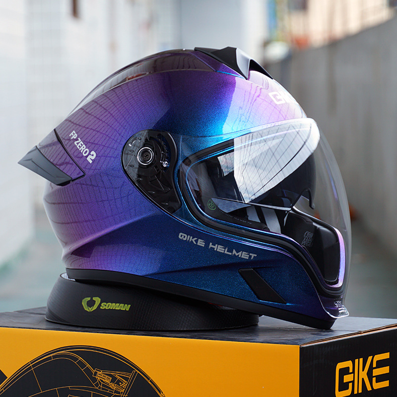 Motorcycle Helmet Ghost Face Helmet Anti-Fog Open Face Helmet Full Face Motorcycle Pedal Electric Vehicle 3C Certification Dropshipping
