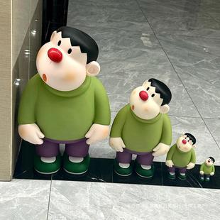Fat Tiger Floor Large Ornaments Living Room TV Cabinet Trendy Play Decorations Hand-held Cartoon Shake Head Small Ornaments Car Ornaments