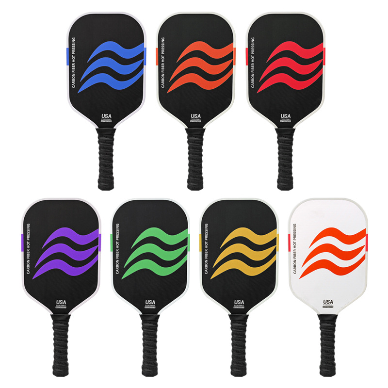 Thermally Pressed Pickleball Racket, One-Piece Carbon Fiber T700 Pickleball Racket Set, Shock-Absorbing, Matte Finish, for Indoor and Outdoor Sports