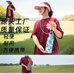 同款鑲鑽保溫杯可斜跨可手提304不鏽鋼潮流鑲鑽便攜式保溫杯