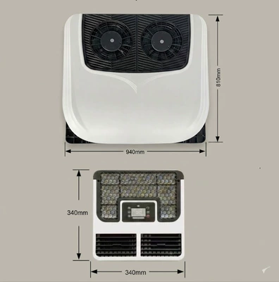 Parking, Electric Cooling and Heating, Automotive air conditioning - 12v-large-top-air-conditioning-scroll-double-fan-white