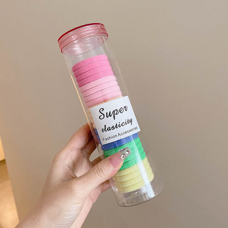 2025 nuevo estilo simple y versátil banda para el cabello sin costuras diadema duradera y de alta elasticidad que no daña el cabello coleta gruesa cuerda para el cabello sombreros