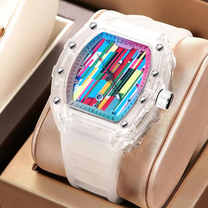 2024 New High-value Leisure Sports Full-automatic Quartz Hollow Luminous Waterproof Richard Men's Watch Magic Color