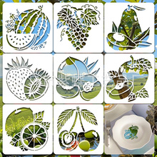 跨境水果主题镂空喷涂模板涂鸦镂空绘画模板画墙绘喷绘图案镂空板