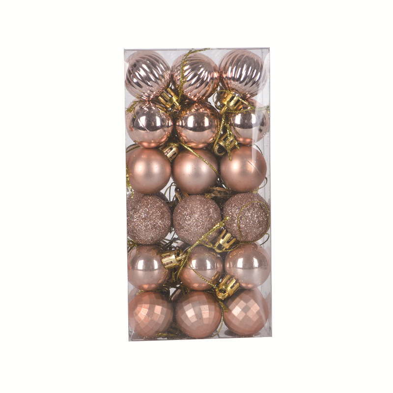 新品3/4cm36個セット異形ボールクリスマスツリー小さなペンダント祝日飾りスイカ方眼クリスマスボール|undefined