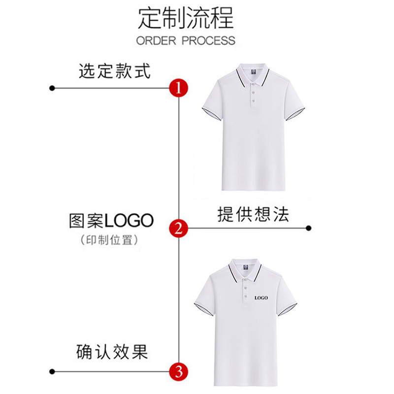 Europa y América transfronterizos de color grande trajes de trabajo de manga corta conducen camisas de polo masculinas logotipo impreso personalizado