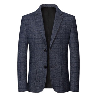 Suit men's spring and autumn new middle-aged men's casual one-piece suit jacket non-ironing dad coat one-piece delivery