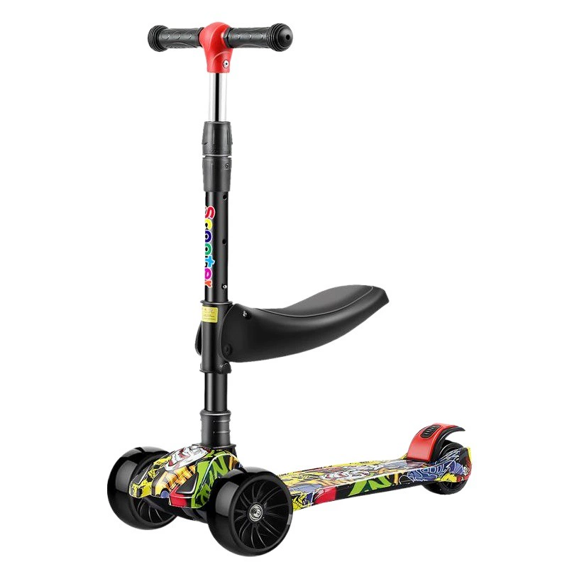 Новый детский скутер три в одном 2-12 лет для мужчин и женщин на открытом воздухе можно использовать складной скутер для волос