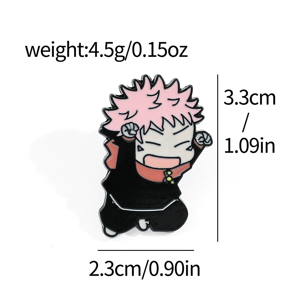 Креативная металлическая брошь, Jujutsu Kaisen, значок, аксессуар
