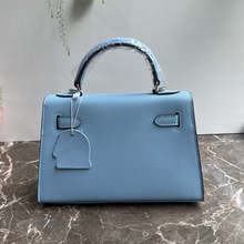 25新款真皮女包手掌纹迷你22CM25凯丽包银扣手提包单肩斜跨境批发