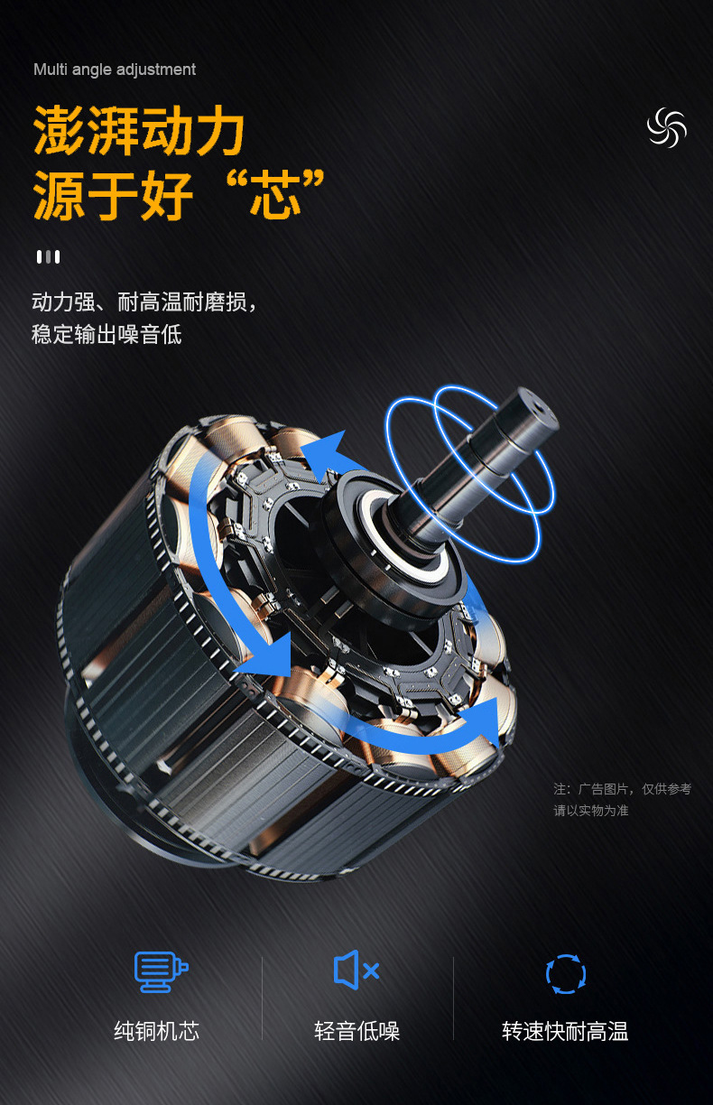 Car-Mounted Small Fan 24V for Vehicles, Strong Wind, Silent Cooling, 360-Degree Rotation ° 10inch Dual-Head USB High-Power Electric Fan