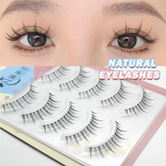 黛萌菲小惡魔假睫毛整條芭比漫畫款仙子毛透明梗磨尖自然眼睫毛