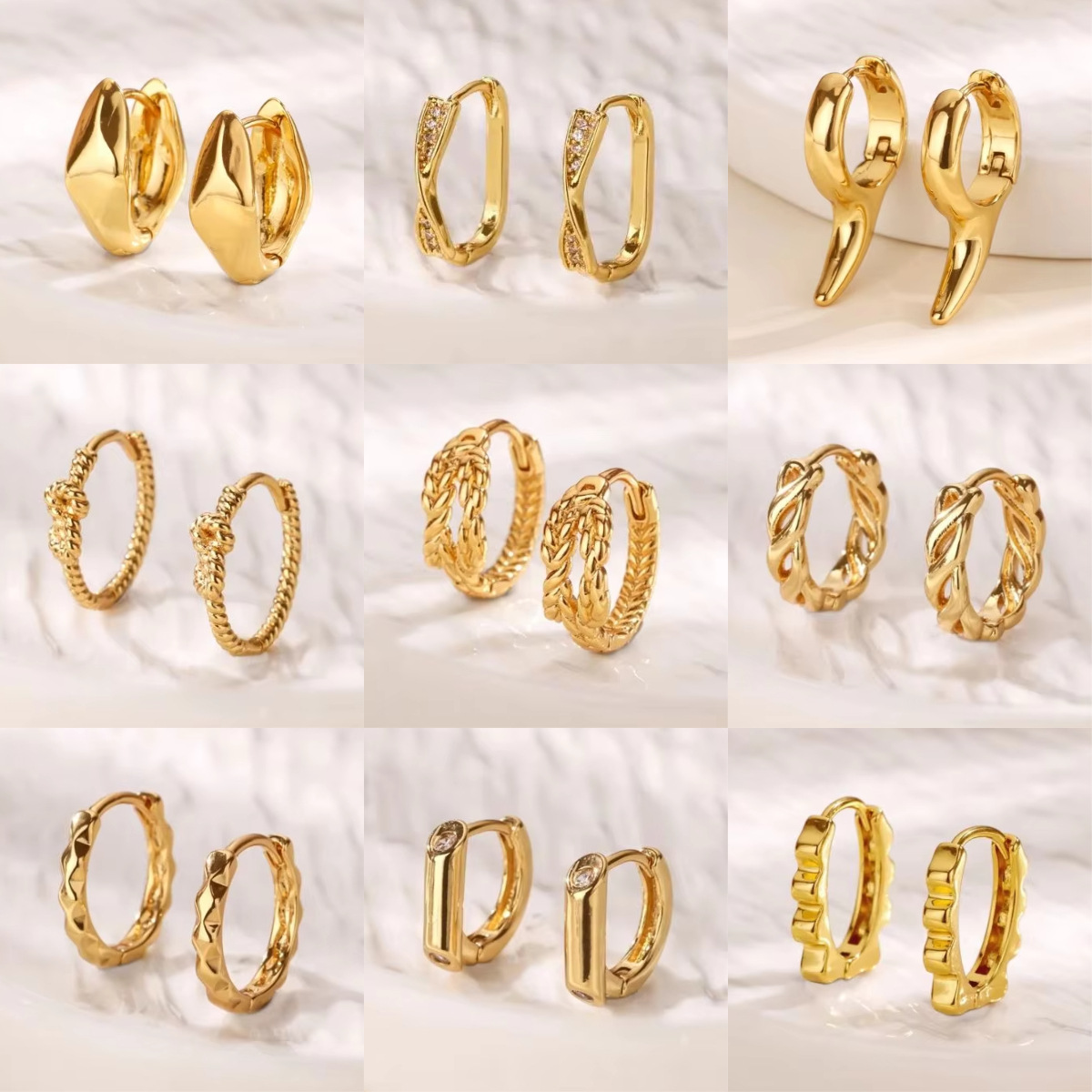 Amazon Hot Wheat Ear Woven Earrings Women's Ear Rings High-grade Niche No Fading Earrings in stock Wholesale