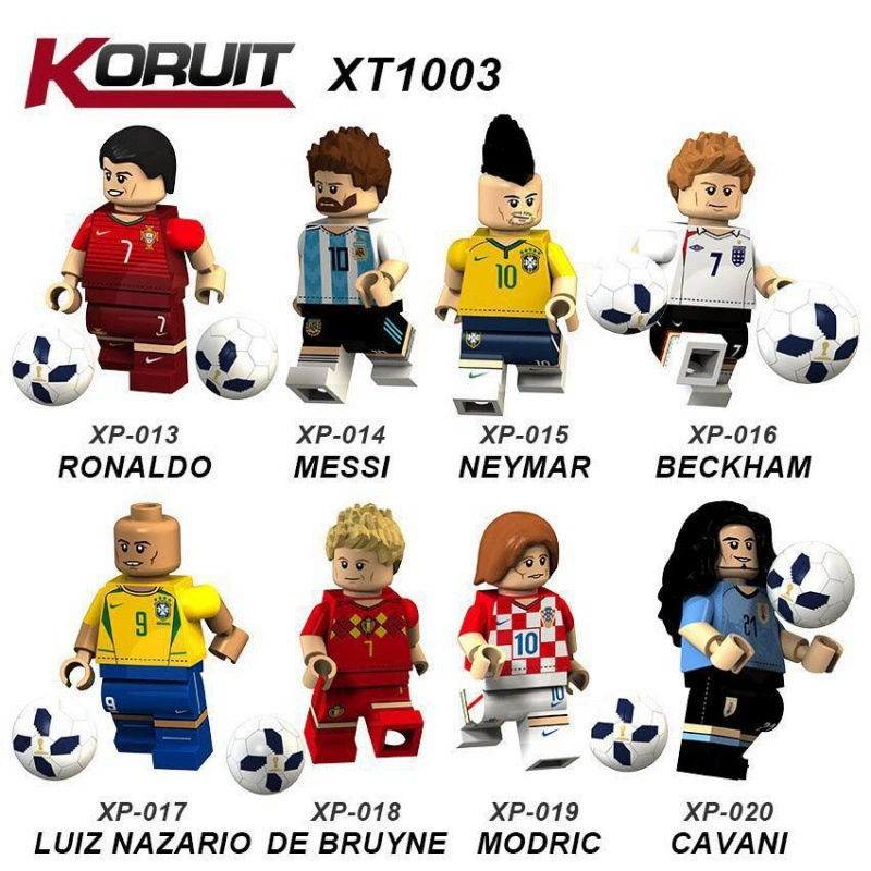 Cross-Border Doll Single Model Xp013-020 World Cup Football Boy Building Block Toys Exclusively for Export