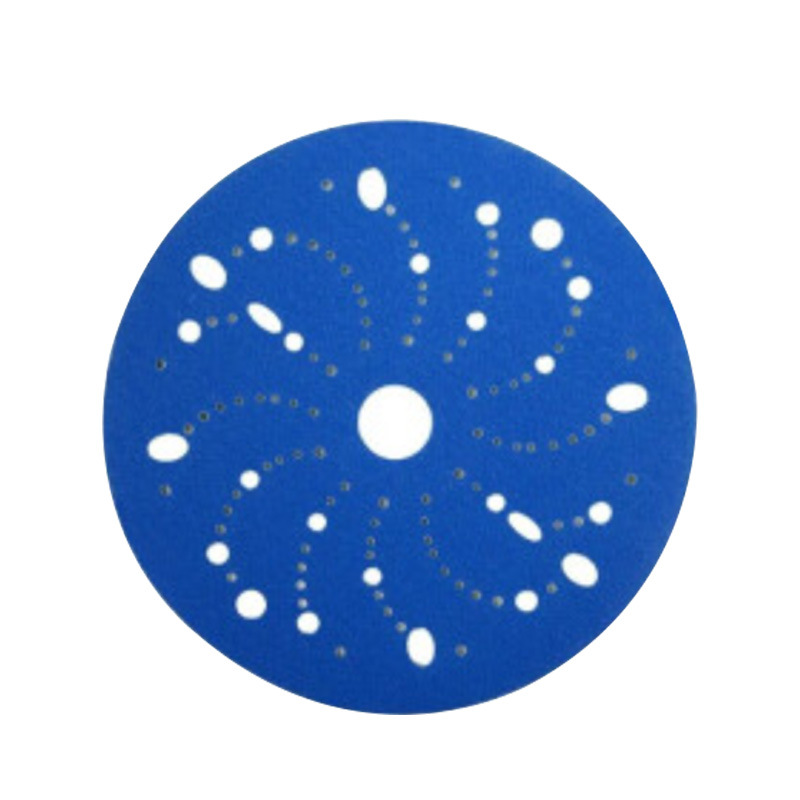 正品3M 蓝锋锐干磨砂纸 6寸多孔蓝色植绒砂纸 打磨砂纸汽车腻子