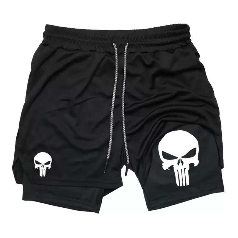 Men's Double-Layer Sports Shorts with Mobile Phone Pocket, Quick-Drying Sports Shorts, Summer Gym Fitness Running Shorts Men's Double-Layer Sports Shorts with Mobile Phone Pocket, Quick-Drying Sports Shorts, Summer Gym Fitness Running Shorts