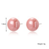 Retro fashionable earrings from pearl, European style, simple and elegant design