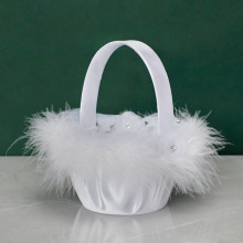 婚礼花童小篮子欧美热销新娘结婚手提花瓣花篮撒花小欧美风花篮