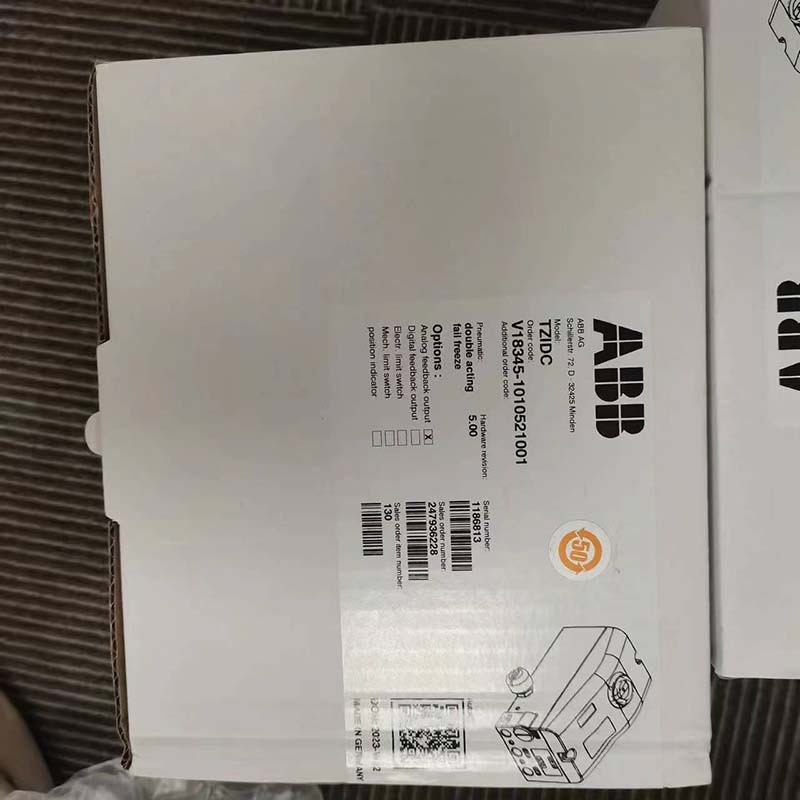 ABB瑞士阀门定位器V18345-1010221001智能调节阀执行器定位器现货