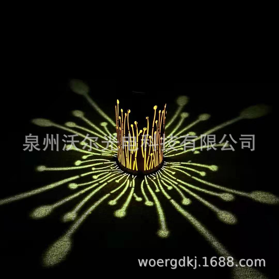 亚马逊热销LED太阳能镂空灯 户外庭院景观装饰灯蒲公英手提草坪灯