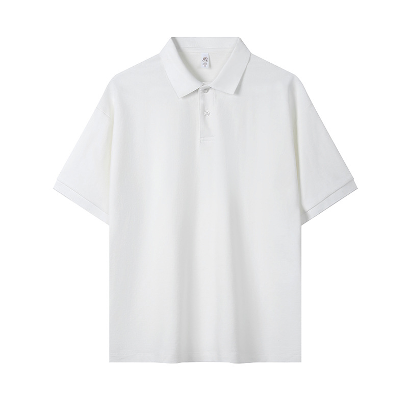 270g pesado comercio exterior transfronterizo tamaño europeo hombre verano camisa de polo de manga corta ropa de trabajo logo personalizado camisa polo