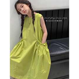 女童夏季连衣裙2025新款洋气女孩棉布裙凉快中大儿童夏装裙子薄款