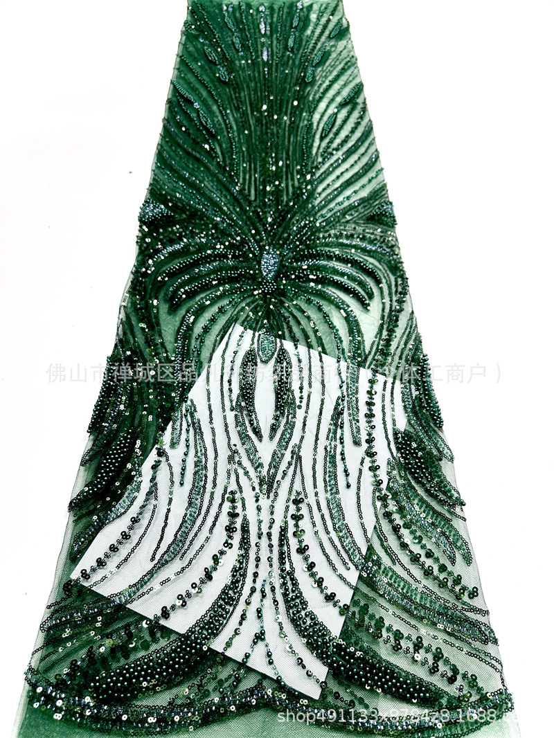 Moda Gaoding Suzhou fabricantes de ropa de moda al por mayor transfronterizos puntos de cuentas de lenteja tela de encaje image 16