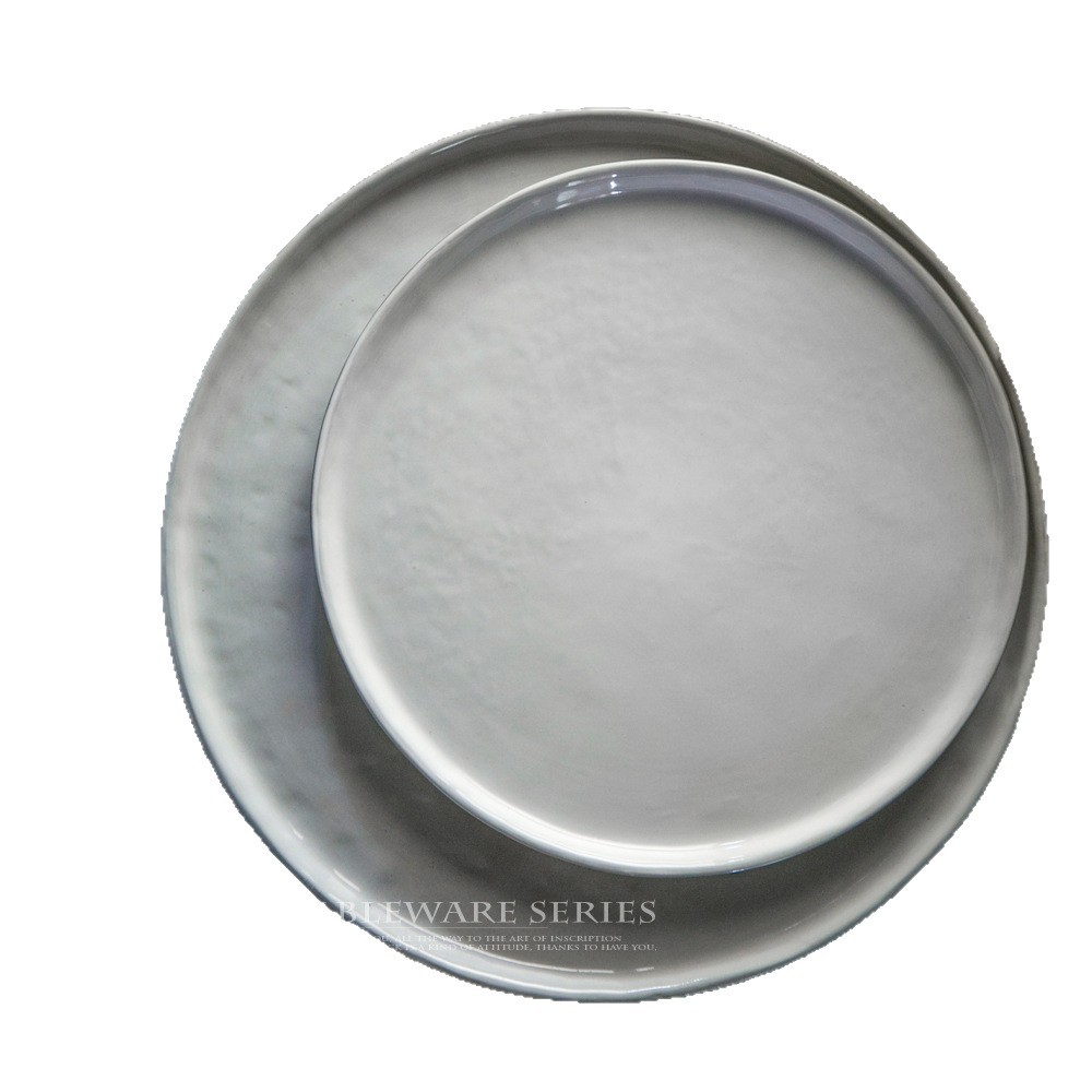 Nórdico simple serie vajilla de cerámica decoración de la Mesa placa plana de disco grande Placa de carne occidental